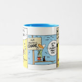 2 Couleurs Tasse de café de bande dessinée de contrôle du (Centre)