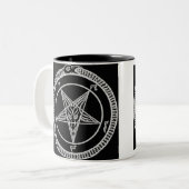 2 Couleurs Tasse de café de Baphomet (Devant gauche)