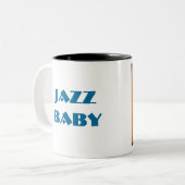 2 Couleurs Tasse de café "de BÉBÉ de JAZZ" (Devant gauche)