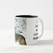 2 Couleurs Tasse de café de berger allemand (Devant droit)