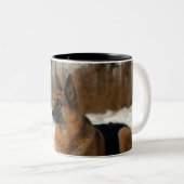 2 Couleurs Tasse de café de berger allemand (Devant droit)