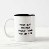 2 Couleurs Tasse de café de bloc d'auteurs (Gauche)