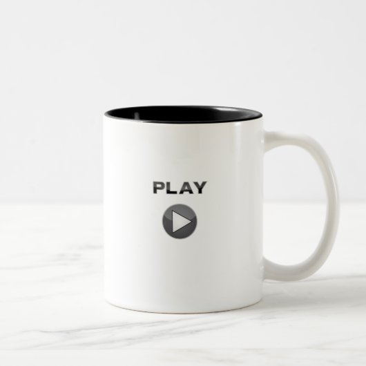 2 Couleurs tasse de café de bouton de jeu (Droit)