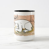 2 Couleurs Tasse de café de bull-terrier de sommeil (Centre)