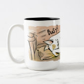 2 Couleurs Tasse de café de bull-terrier de sommeil (Gauche)