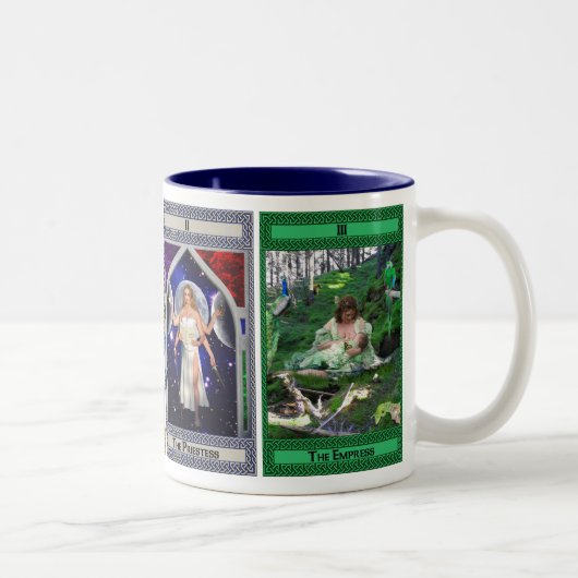 2 Couleurs Tasse de café de carte de tarot (Droit)