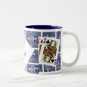 2 Couleurs Tasse de café de cartes de jeu