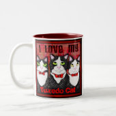 2 Couleurs Tasse de café de chat de smoking (Gauche)