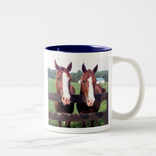2 Couleurs Tasse de café de cheval (Droit)