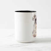 2 Couleurs tasse de café de chiot de schnauzer (Centre)