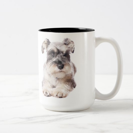 2 Couleurs tasse de café de chiot de schnauzer (Droit)