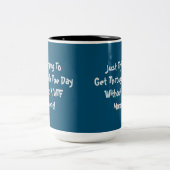 2 Couleurs Tasse de café de citation d'humour de WTF (Centre)