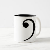 2 Couleurs Tasse de café de clef basse (grande) (Devant droit)