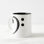 2 Couleurs Tasse de café de clef basse (grande) (Devant gauche)