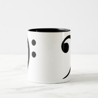 2 Couleurs Tasse de café de clef basse (grande)