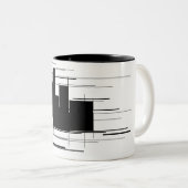 2 Couleurs Tasse de café de conception/tasse noires et (Devant droit)