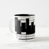 2 Couleurs Tasse de café de conception/tasse noires et (Devant gauche)