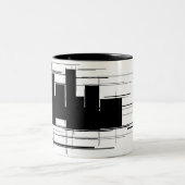 2 Couleurs Tasse de café de conception/tasse noires et (Centre)