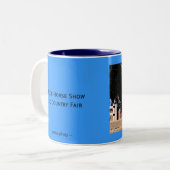 2 Couleurs Tasse de café de concours hippique (Devant gauche)