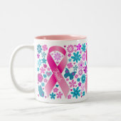 2 Couleurs Tasse de café de conscience de cancer du sein (Gauche)