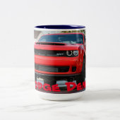 2 Couleurs Tasse de café de démon de Dodge (Centre)