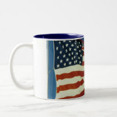 2 Couleurs Tasse de café de drapeau américain (Gauche)