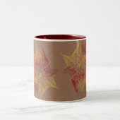2 Couleurs Tasse de café de feuille d'automne (Centre)