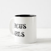 2 Couleurs Tasse de café de fille de cirque (Devant gauche)