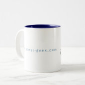 2 Couleurs tasse de café de geek d'ordinateur (Devant gauche)