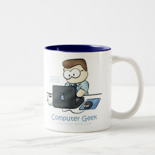 2 Couleurs tasse de café de geek d'ordinateur