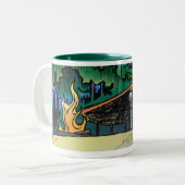 2 Couleurs Tasse de café de glycines (Devant gauche)