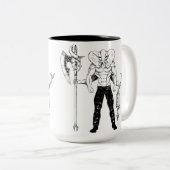 2 Couleurs Tasse de café de guerrier de Ganesh (Devant droit)