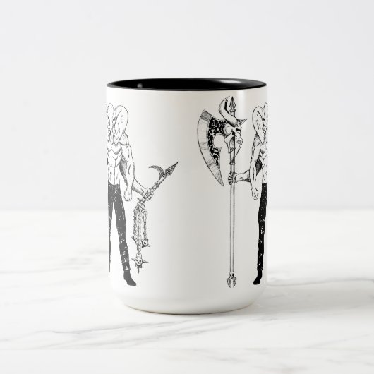 2 Couleurs Tasse de café de guerrier de Ganesh (Centre)