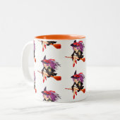 2 Couleurs Tasse de café de Halloween (Devant gauche)