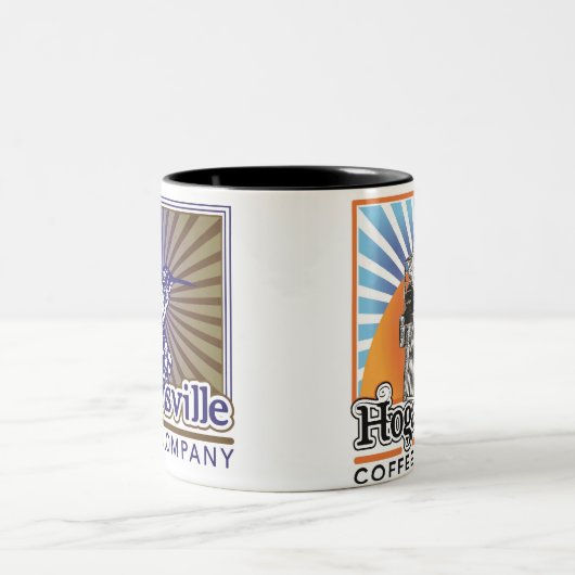 2 Couleurs Tasse de café de Hogansville avec la conception (Centre)