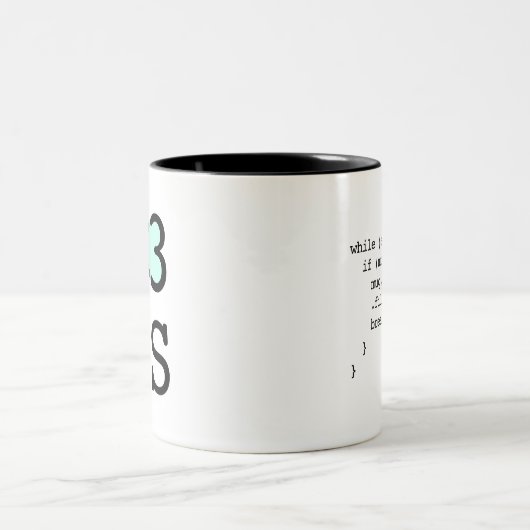 2 Couleurs Tasse de café de Javascript (coupure de #c0ffee) (Centre)