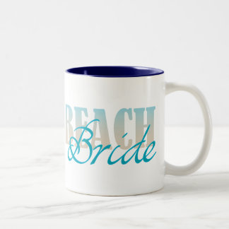 2 Couleurs Tasse de café de jeune mariée de plage