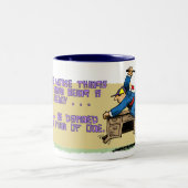 2 Couleurs Tasse de café de jockey de bureau (Centre)