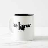 2 Couleurs Tasse de café de jurisprudence grande (Devant gauche)
