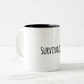 2 Couleurs Tasse de café de jus de survie (Devant gauche)