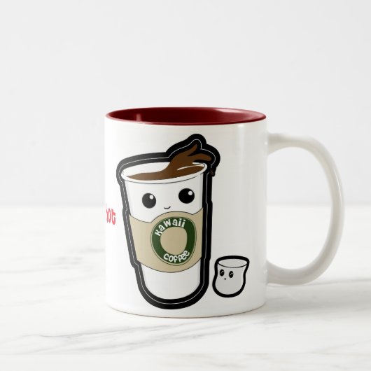 2 Couleurs tasse de café de kawaii (Droit)