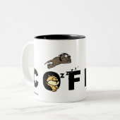 2 Couleurs Tasse de café de Kitty (Devant gauche)