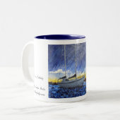 2 Couleurs Tasse de café de lac sunset (Devant gauche)