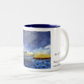 2 Couleurs Tasse de café de lac sunset (Devant droit)