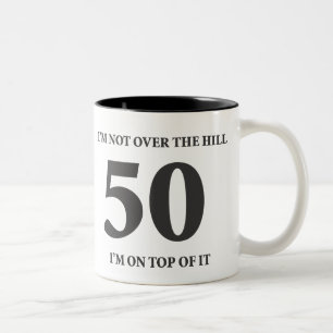 2 Couleurs Tasse de café de l'anniversaire 50