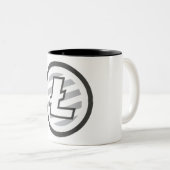 2 Couleurs Tasse de café de Litecoin (Devant droit)