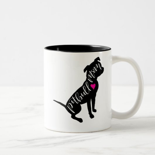 2 Couleurs Tasse de café de maman de Pitbull (Droit)