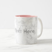 2 Couleurs Tasse de café de marbre faite sur commande - rose (Devant droit)