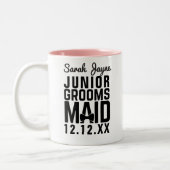 2 Couleurs Tasse de café de mariage Demoiselle d'honneur juni (Gauche)