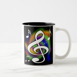2 Couleurs Tasse de café de mélomanes